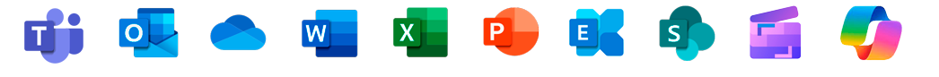 Os logos dos produtos Microsoft 365 Standard