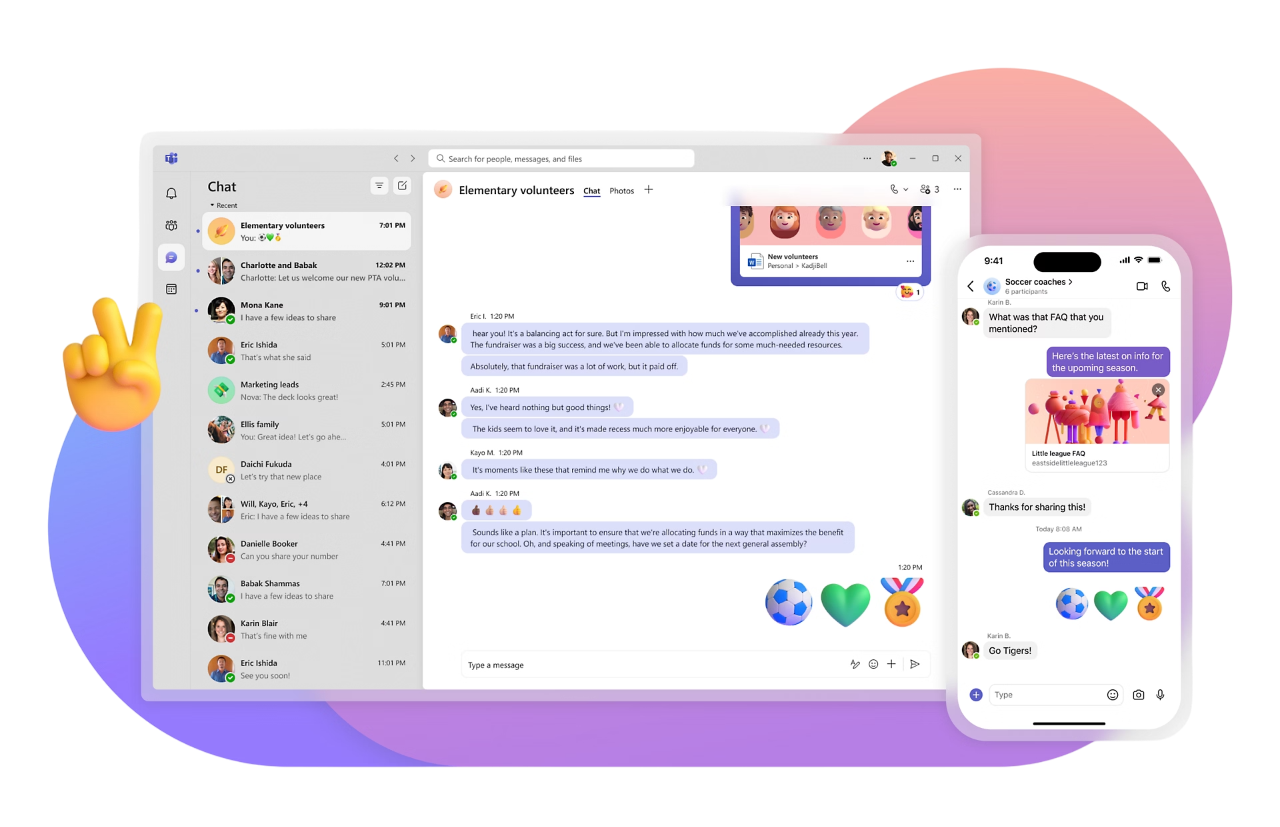 Imagem de Microsoft Teams para ilustrar a comunicação
